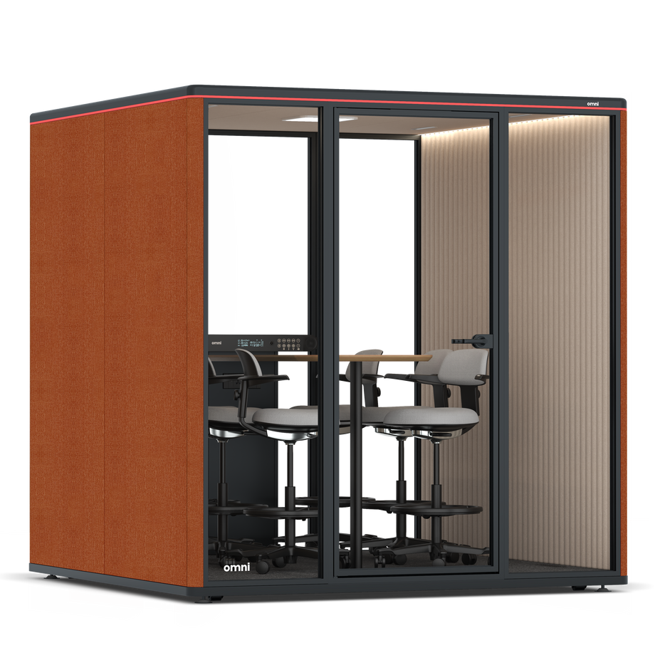 Omni SixCounter Meeting Table / Bloody Orange / #a18e7e