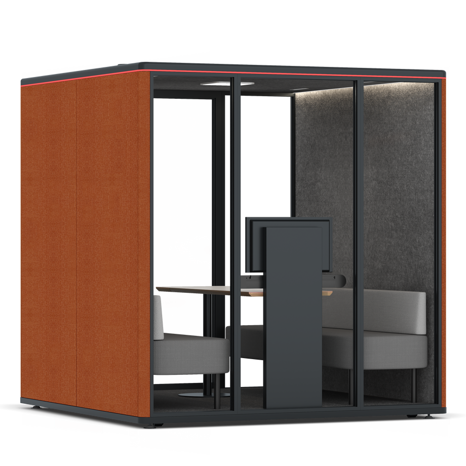 Omni SixSofa (+ Monitor Stand) / Bloody Orange / #615f5d
