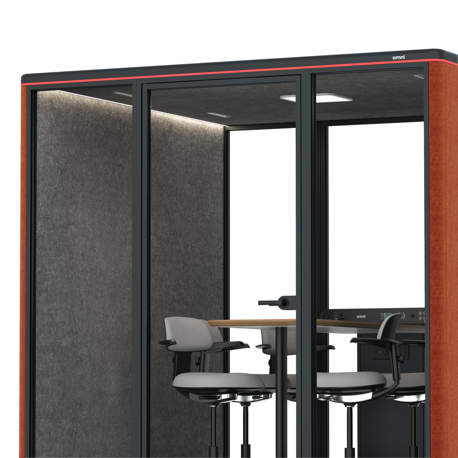 Omni SixCounter Meeting Table / Bloody Orange / #615f5d