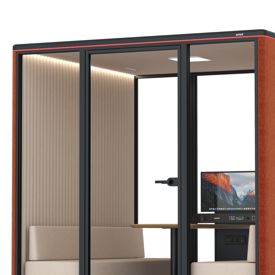 Omni SixSofa (+ Monitor Stand) / Bloody Orange / #a18e7e