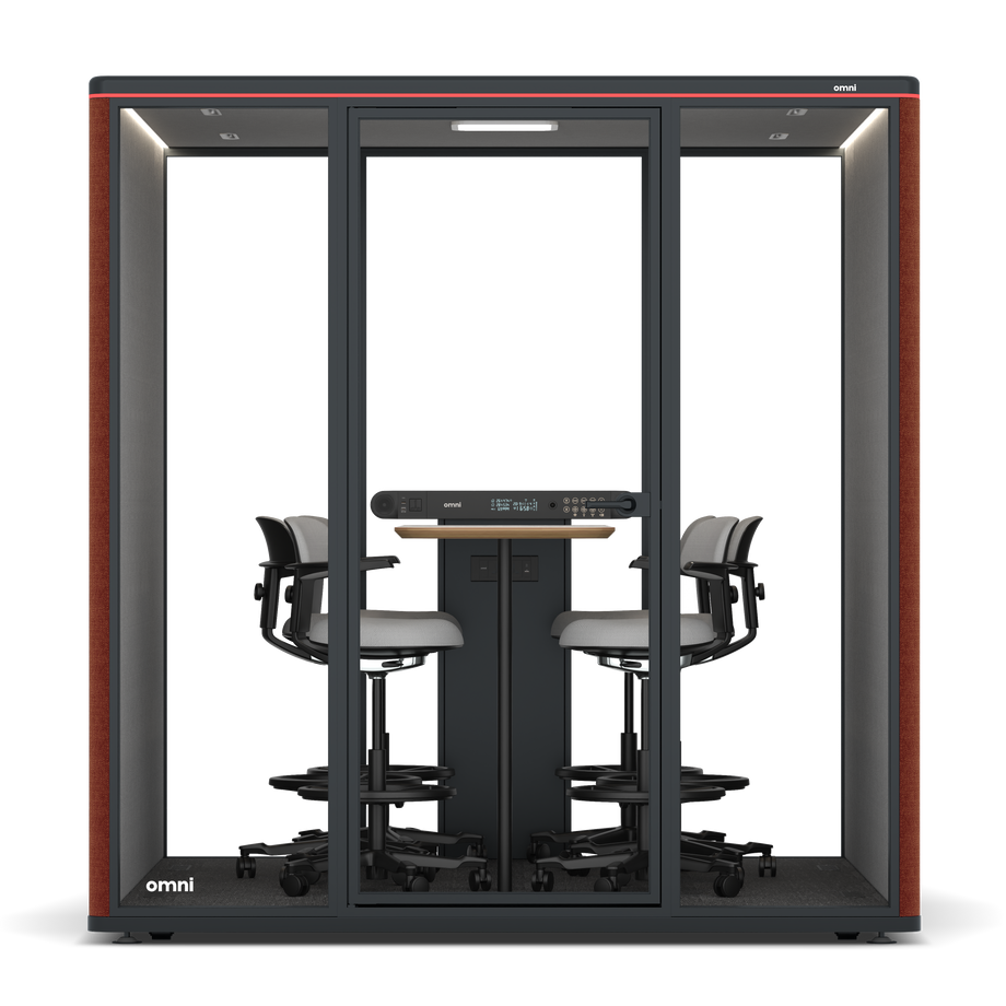 Omni SixCounter Meeting Table / Gabriel Medley Deep Rouge / #6d6c69
