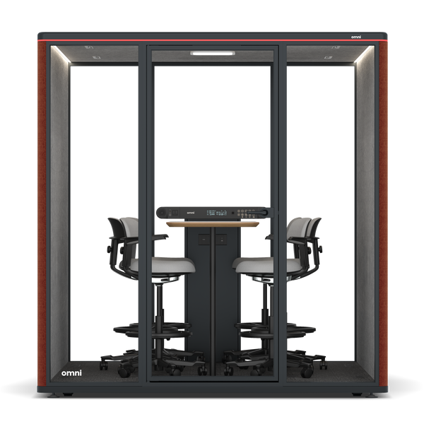 Omni SixCounter Meeting Table / Gabriel Medley Deep Rouge / #a49f98