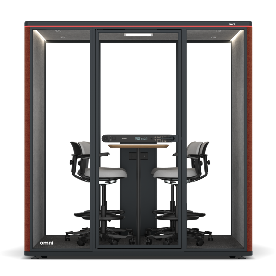 Omni SixCounter Meeting Table / Gabriel Medley Deep Rouge / #a49f98
