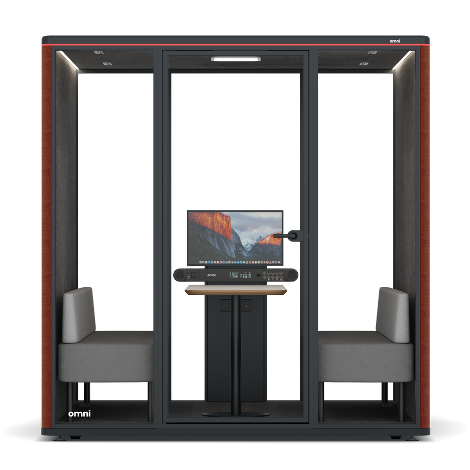 Omni SixSofa (+ Monitor Stand) / Gabriel Medley Deep Rouge / #615f5d