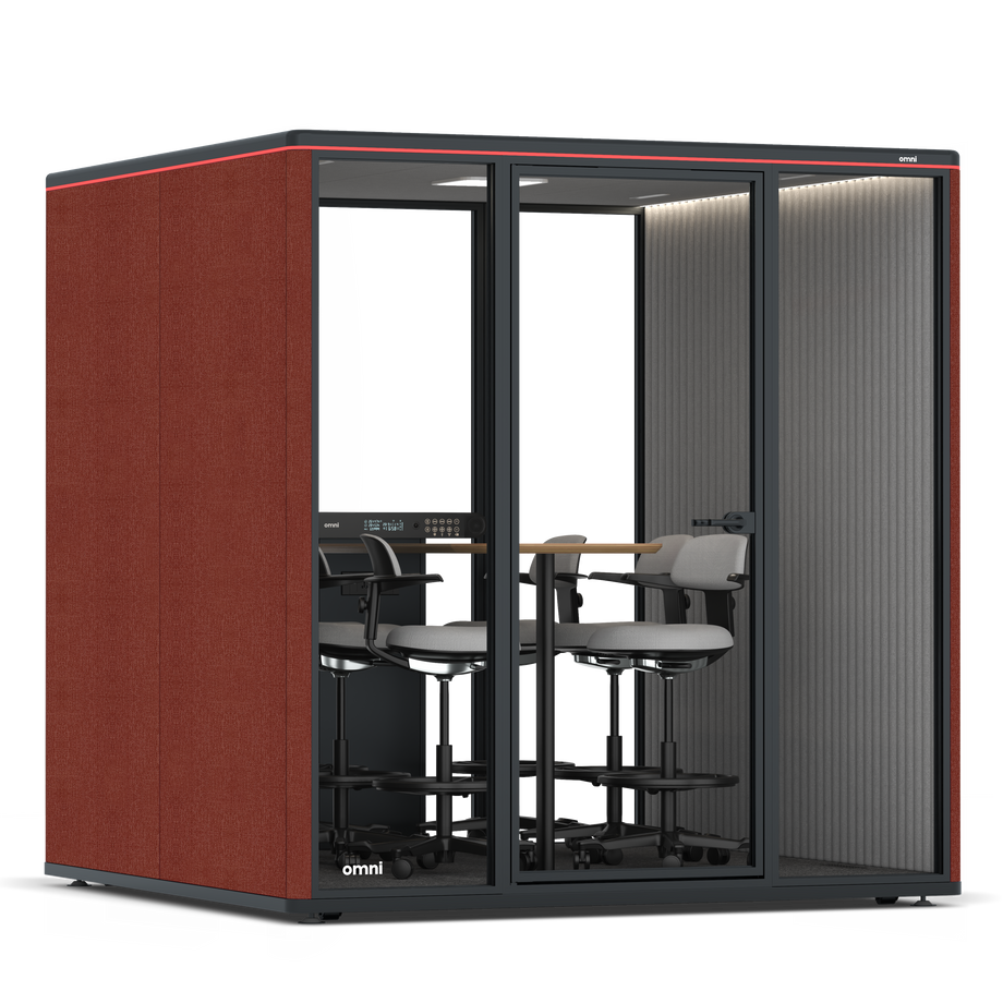 Omni SixCounter Meeting Table / Gabriel Medley Deep Rouge / #6d6c69