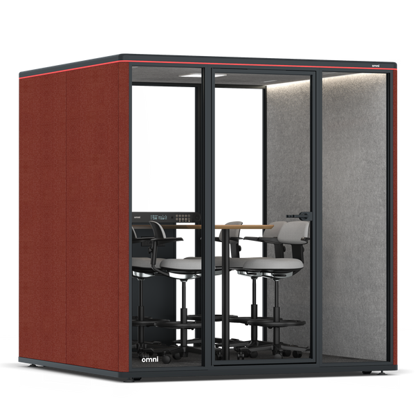 Omni SixCounter Meeting Table / Gabriel Medley Deep Rouge / #a49f98
