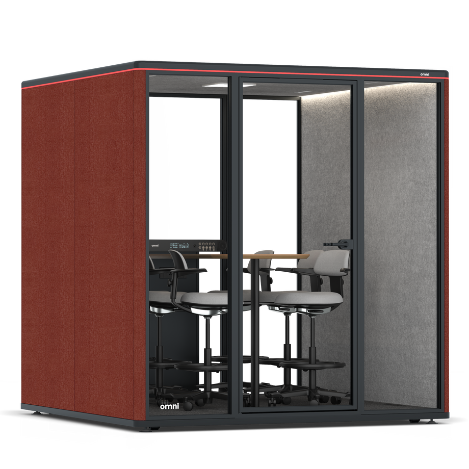 Omni SixCounter Meeting Table / Gabriel Medley Deep Rouge / #a49f98