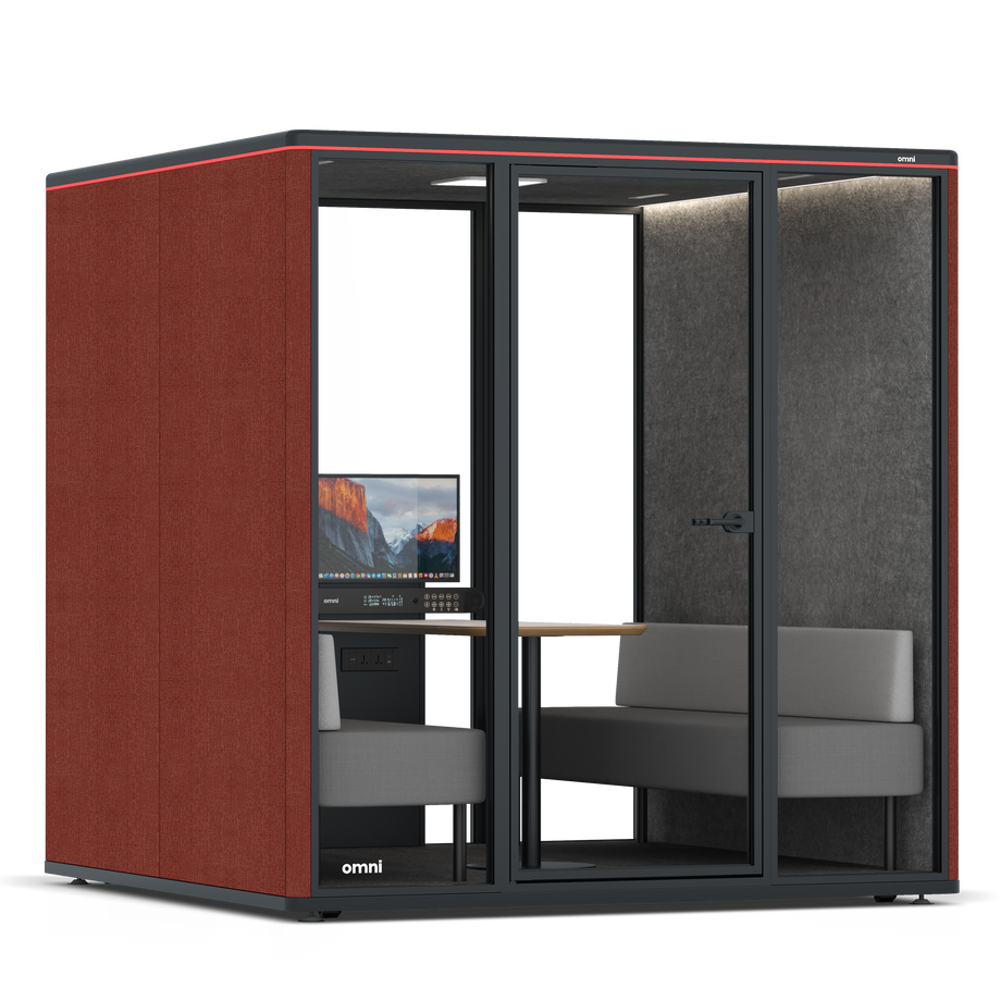 Omni SixSofa (+ Monitor Stand) / Gabriel Medley Deep Rouge / #615f5d