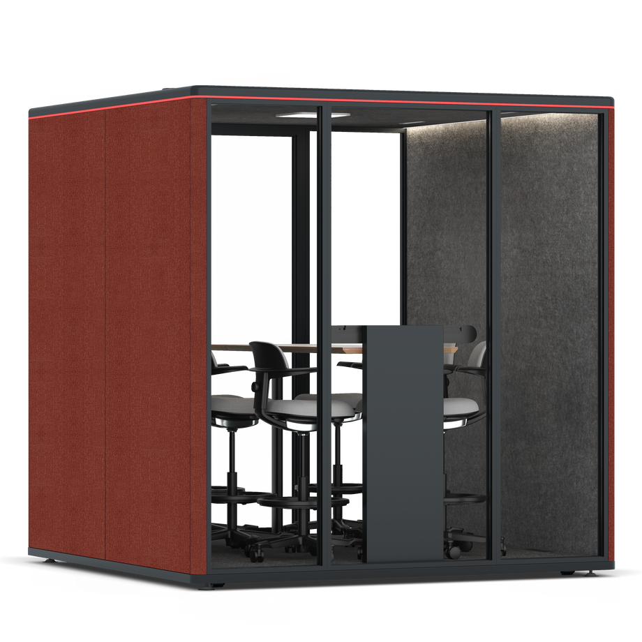 Omni SixCounter Meeting Table / Gabriel Medley Deep Rouge / #615f5d