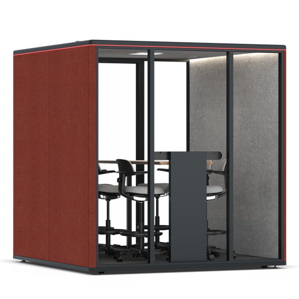 Omni SixCounter Meeting Table / Gabriel Medley Deep Rouge / #a49f98