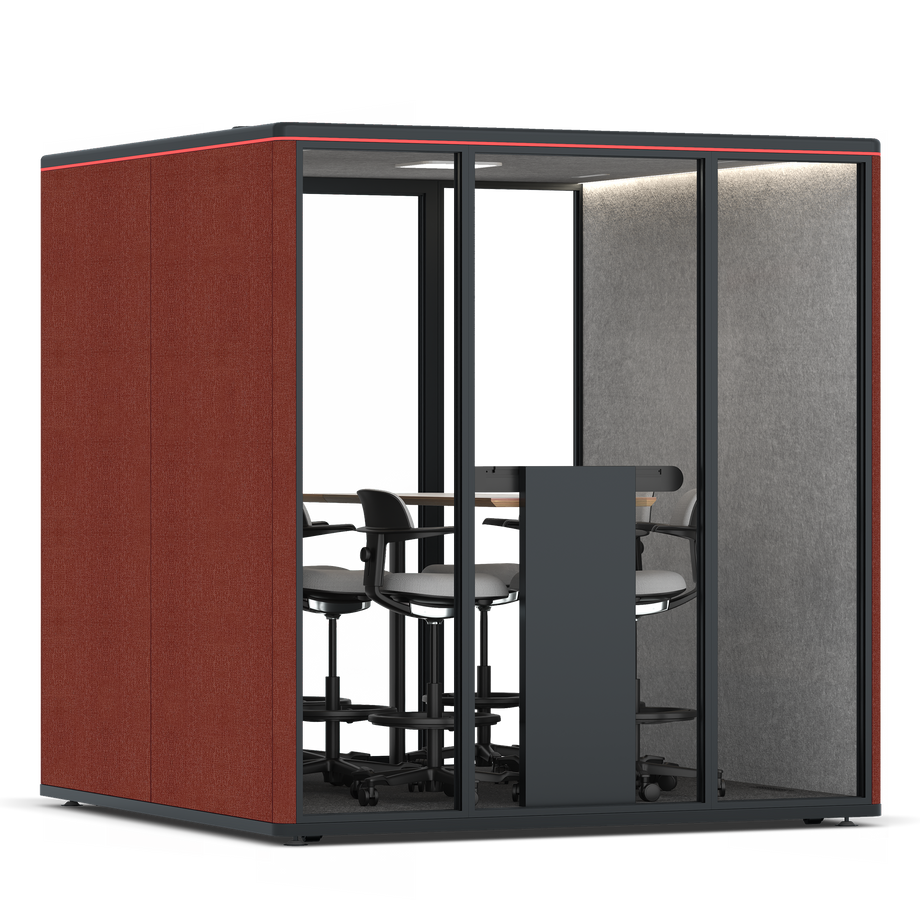 Omni SixCounter Meeting Table / Gabriel Medley Deep Rouge / #a49f98