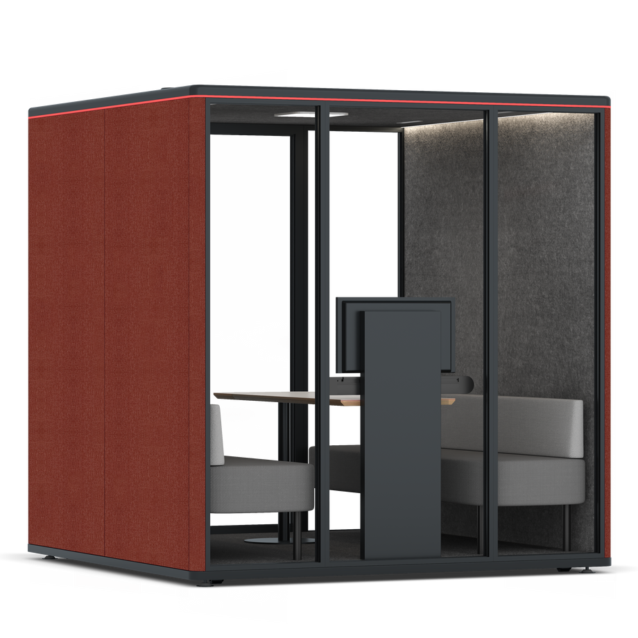 Omni SixSofa (+ Monitor Stand) / Gabriel Medley Deep Rouge / #615f5d