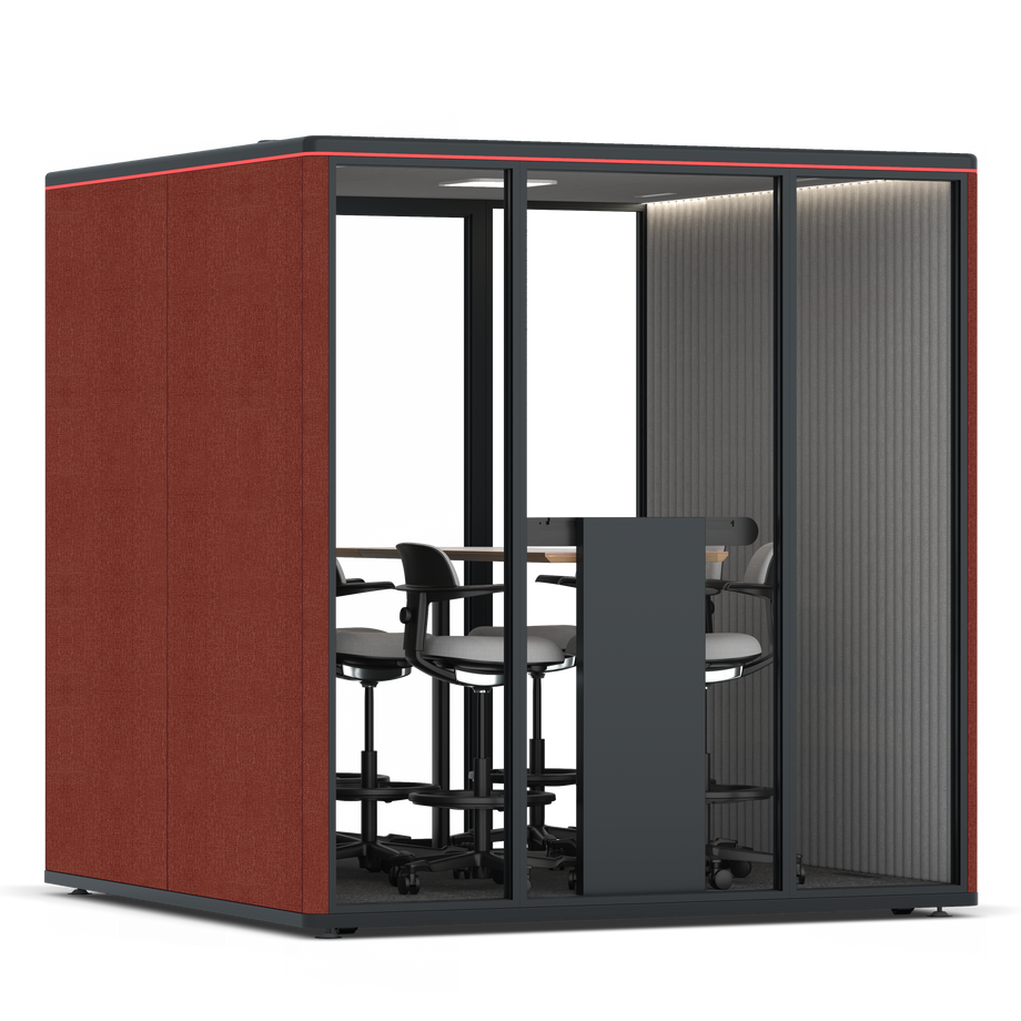 Omni SixCounter Meeting Table / Gabriel Medley Deep Rouge / #6d6c69