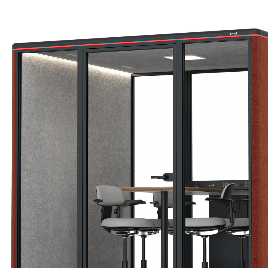 Omni SixCounter Meeting Table / Gabriel Medley Deep Rouge / #a49f98