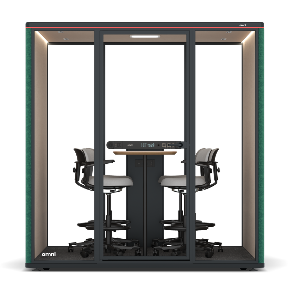 Omni SixCounter Meeting Table / Gabriel Medley Forest Green / #a18e7e