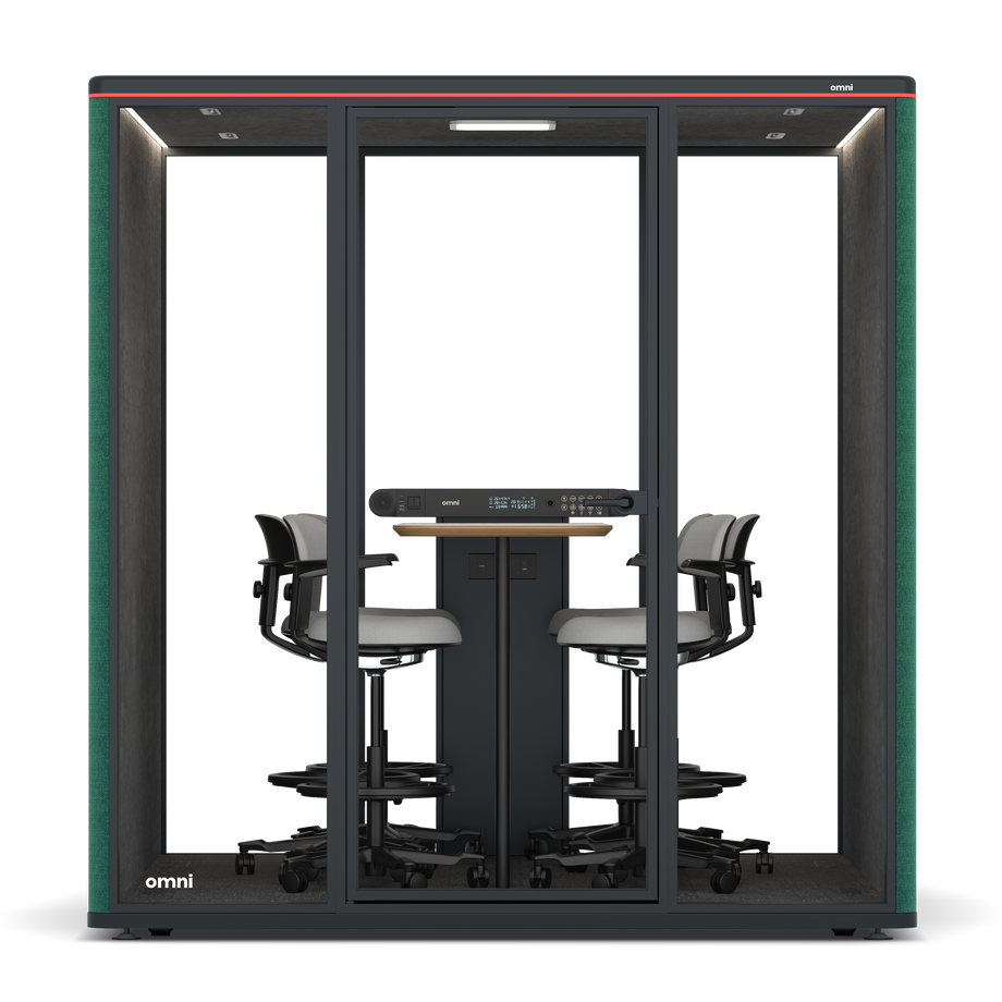 Omni SixCounter Meeting Table / Gabriel Medley Forest Green / #615f5d