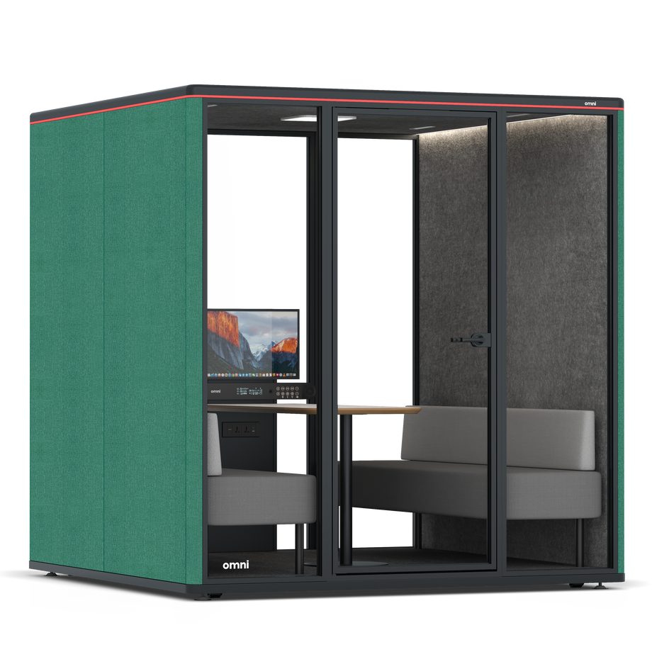 Omni SixSofa (+ Monitor Stand) / Gabriel Medley Forest Green / #615f5d
