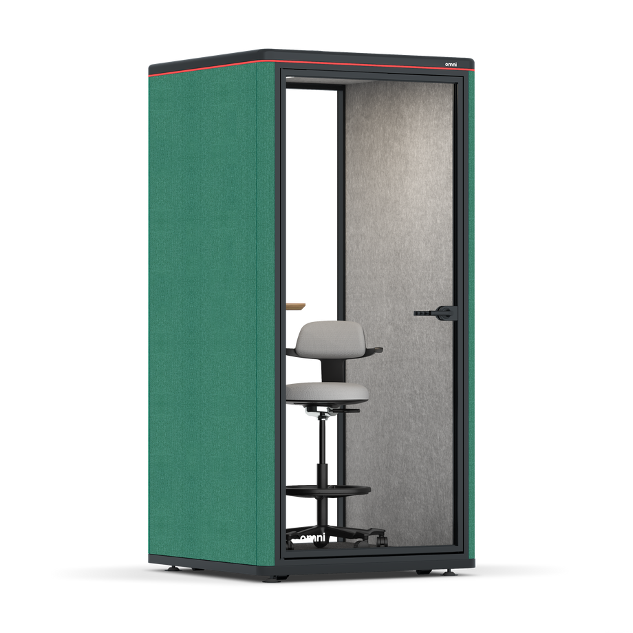 Omni One PlusStatic Device Shelf / Gabriel Medley Forest Green / #a49f98