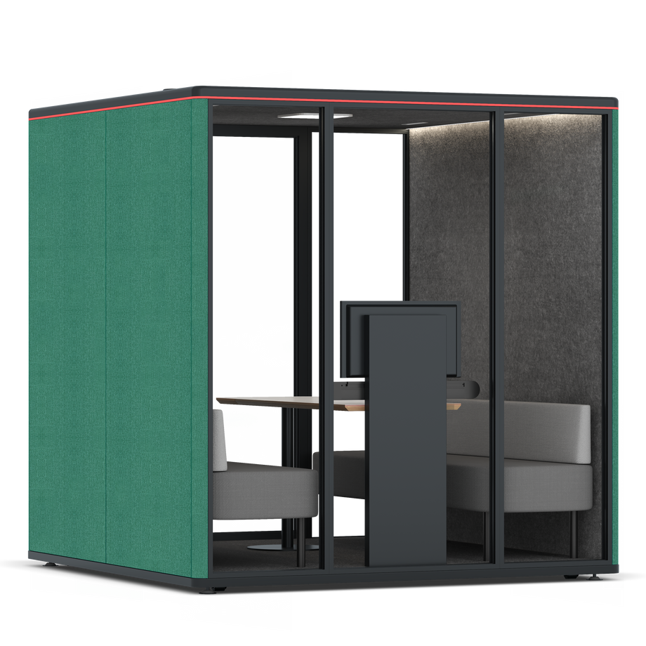 Omni SixSofa (+ Monitor Stand) / Gabriel Medley Forest Green / #615f5d