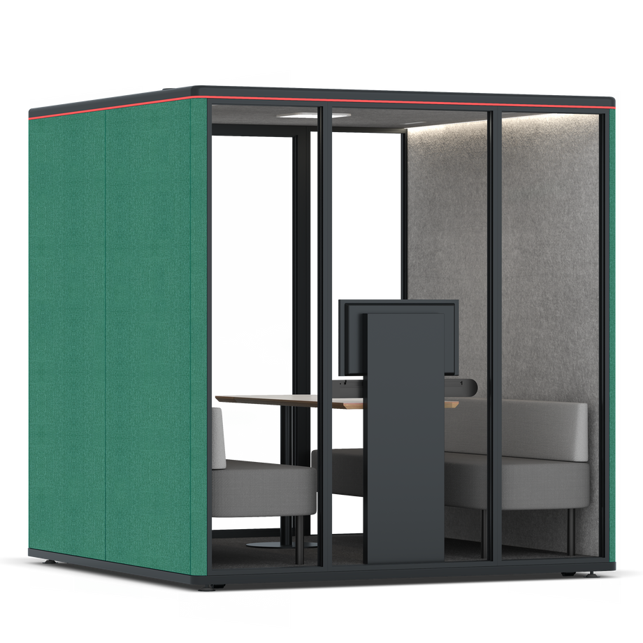 Omni SixSofa (+ Monitor Stand) / Gabriel Medley Forest Green / #a49f98