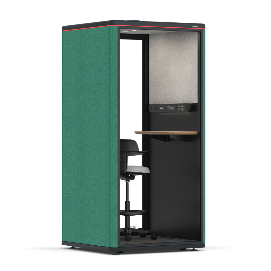 Omni One PlusStatic Device Shelf / Gabriel Medley Forest Green / #a49f98