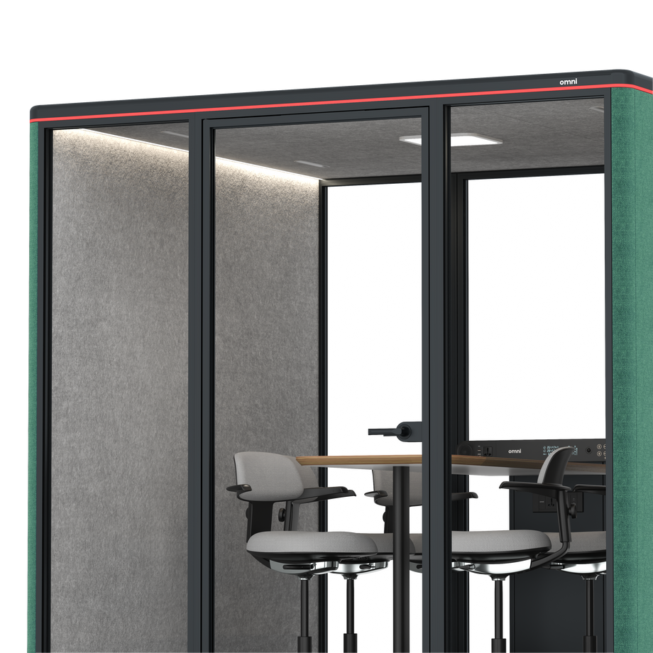 Omni SixCounter Meeting Table / Gabriel Medley Forest Green / #a49f98