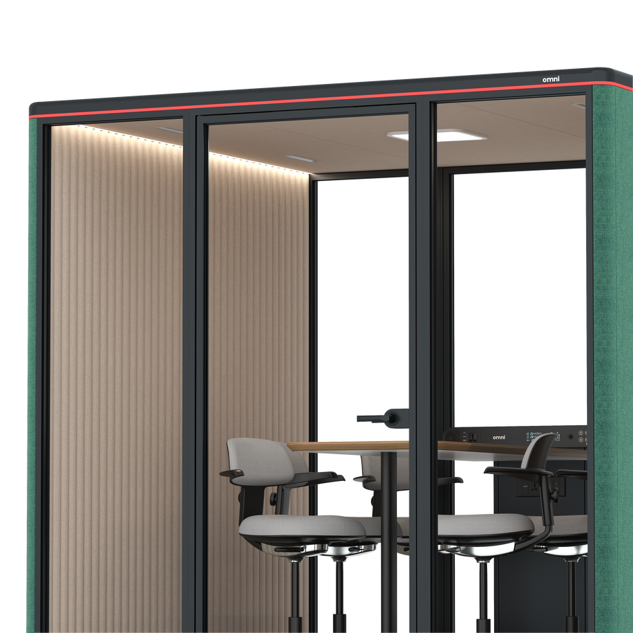 Omni SixCounter Meeting Table / Gabriel Medley Forest Green / #a18e7e