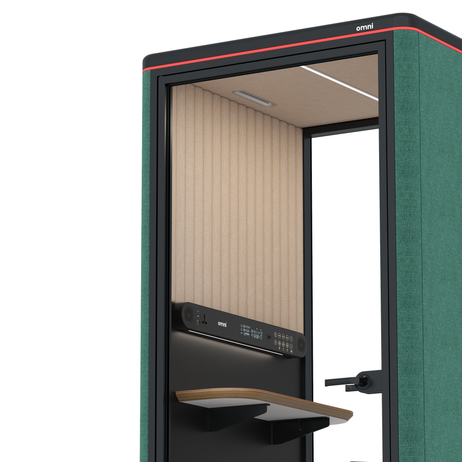 Omni OneStatic Device Shelf / Gabriel Medley Forest Green / #a18e7e