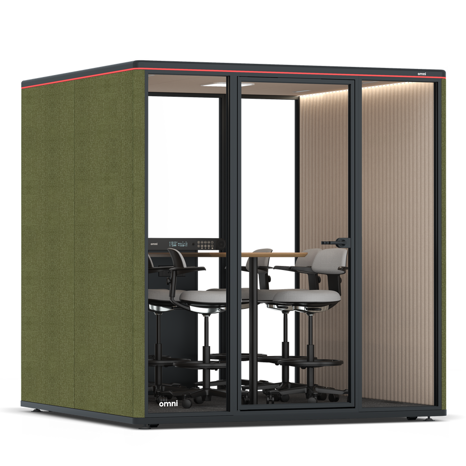 Omni SixCounter Meeting Table / Gabriel Medley Meadow Green / #a18e7e