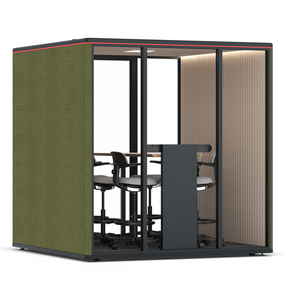 Omni SixCounter Meeting Table / Gabriel Medley Meadow Green / #a18e7e