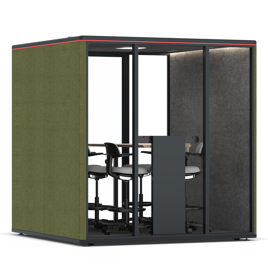 Omni SixCounter Meeting Table / Gabriel Medley Meadow Green / #615f5d
