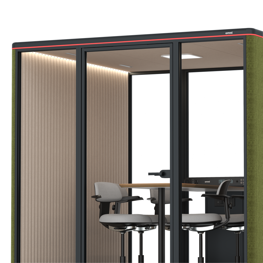 Omni SixCounter Meeting Table / Gabriel Medley Meadow Green / #a18e7e