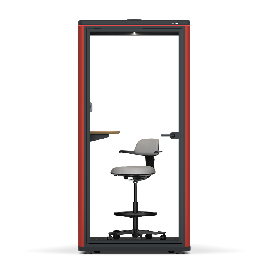 Omni One PlusStatic Device Shelf / RAL Tomato Red / #615f5d