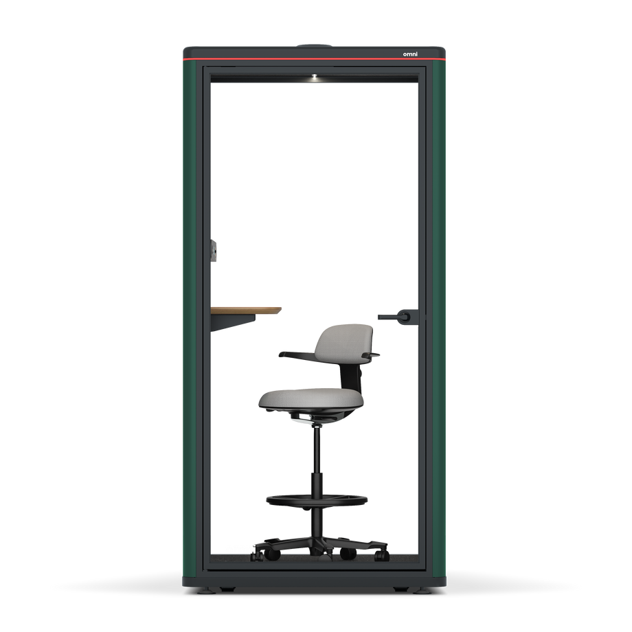 Omni One PlusStatic Device Shelf / RAL Moss Green / #a18e7e
