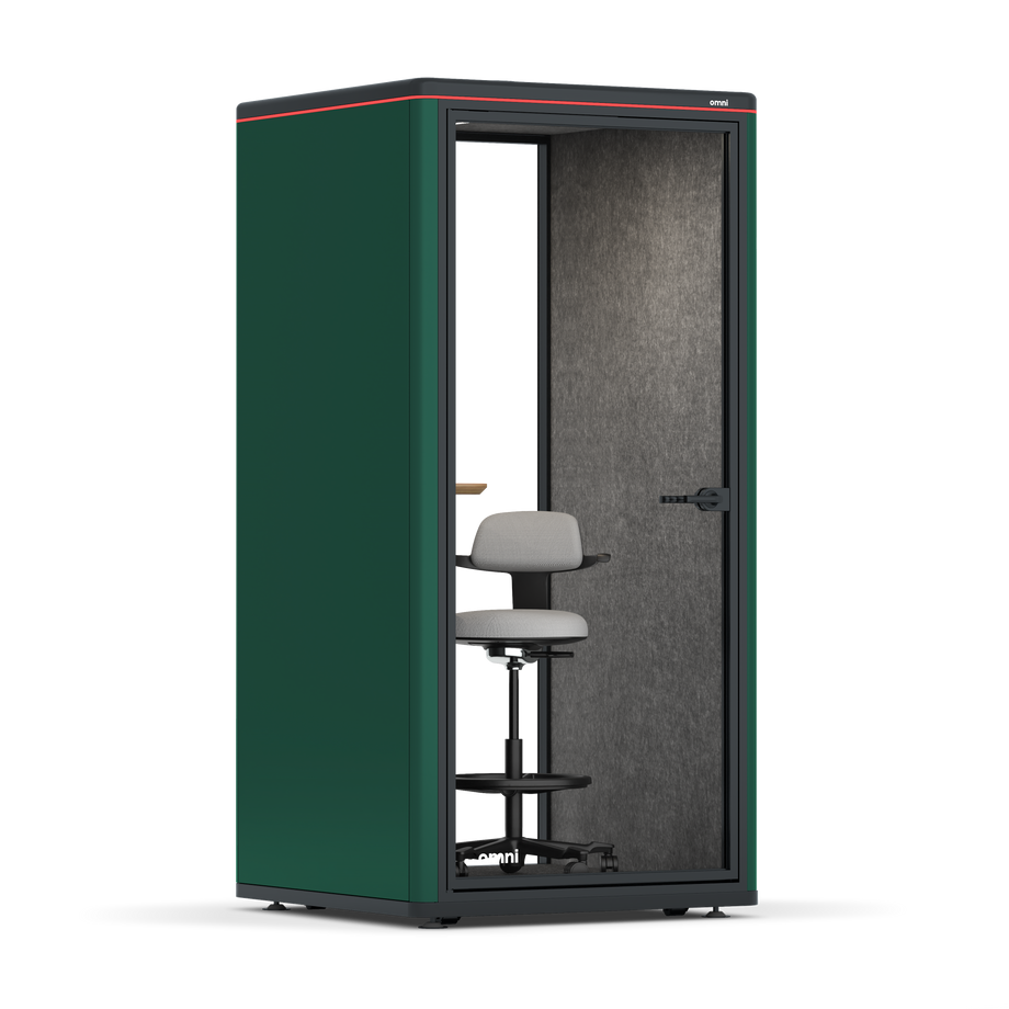 Omni One PlusStatic Device Shelf / RAL Moss Green / #615f5d