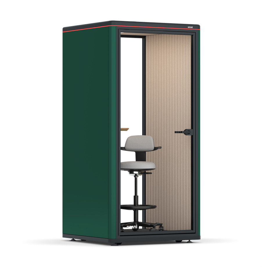 Omni One PlusStatic Device Shelf / RAL Moss Green / #a18e7e