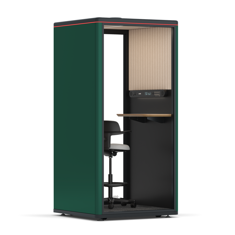 Omni One PlusStatic Device Shelf / RAL Moss Green / #a18e7e