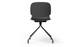 Aarhus Eiffel Chair by Quell Design – a modern Scandinavian-style chair in black with a sculpted polypropylene shell and iconic “Eiffel” steel rod base in powder-coated finish. The contoured ergonomic seat and minimalist frame combine strength, elegance, and everyday functionality for contemporary dining, task, or educational spaces.