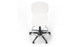 Aarhus Swivel Counter Stool by Quell Design in white positioned around a modern kitchen island with wooden countertops and pendant lighting. Featuring a smooth moulded polypropylene seat, adjustable gas-lift height, 360-degree swivel, integrated footrest ring, and sturdy five-star base, this Scandinavian-inspired stool blends ergonomic comfort with minimalist contemporary style for residential and commercial interiors.