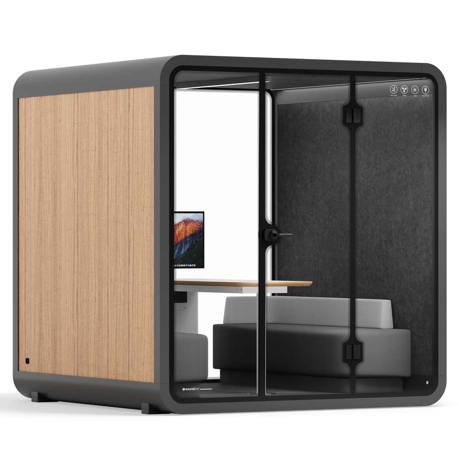 Møde stand Quell - 6 personWooden / Dark Grey / Furniture Set 1