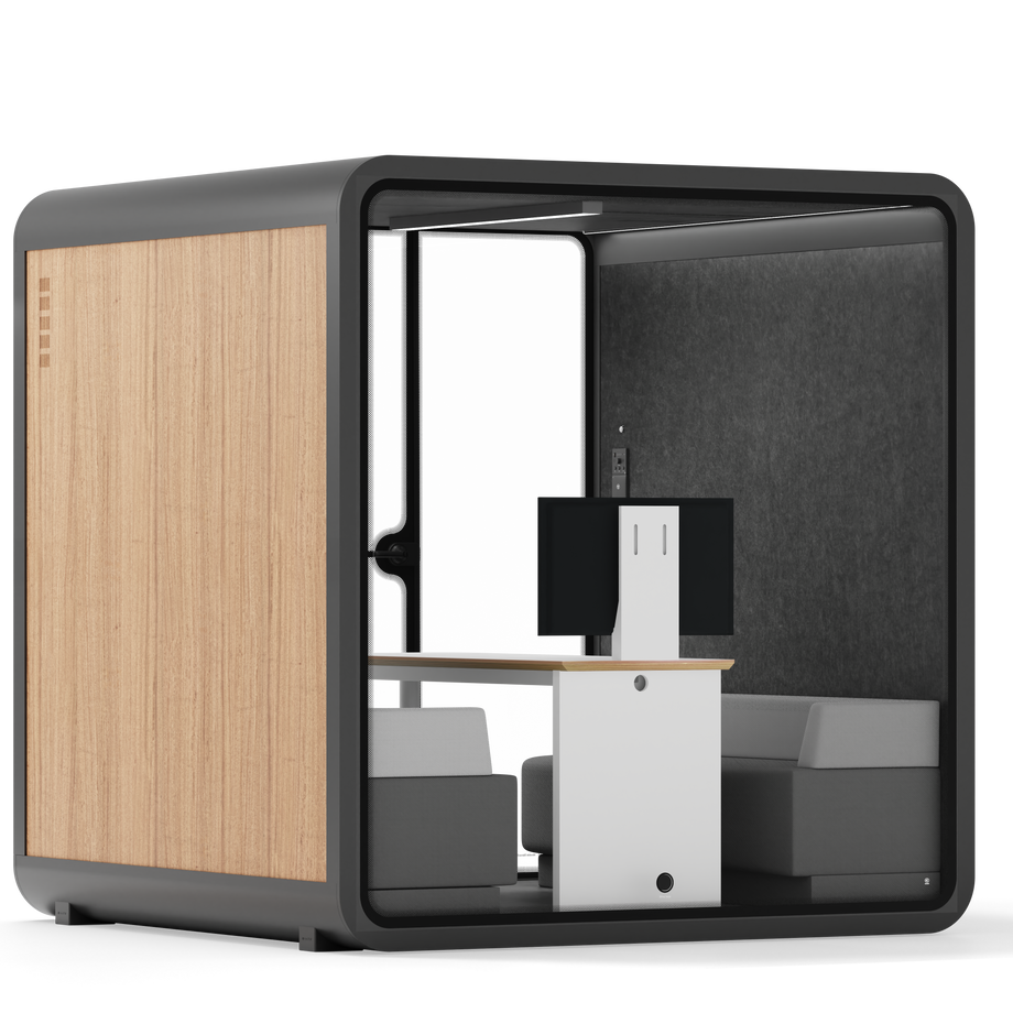 Møde stand Quell - 6 personWooden / Dark Grey / Furniture Set 1