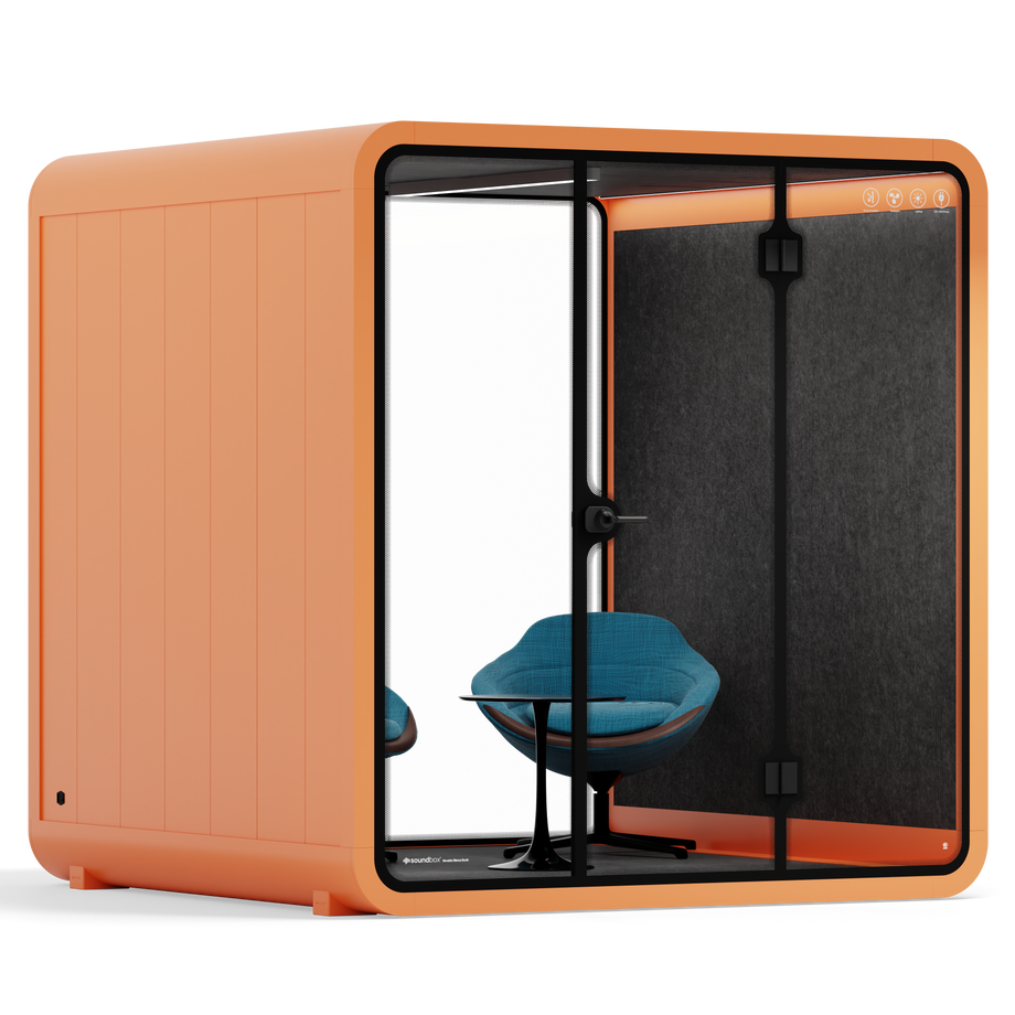Møde stand Quell - 6 personOrange / Dark Grey / Furniture Set 2