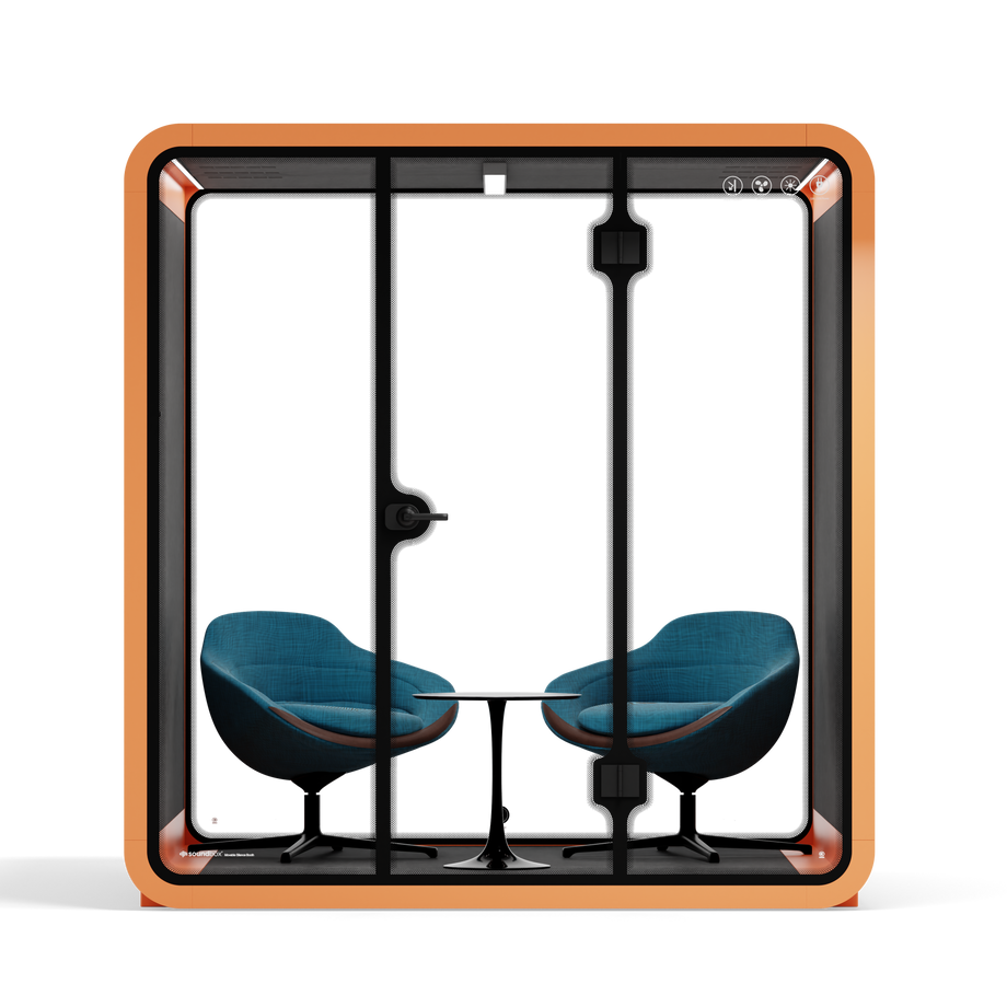 Møde stand Quell - 6 personOrange / Dark Grey / Furniture Set 2