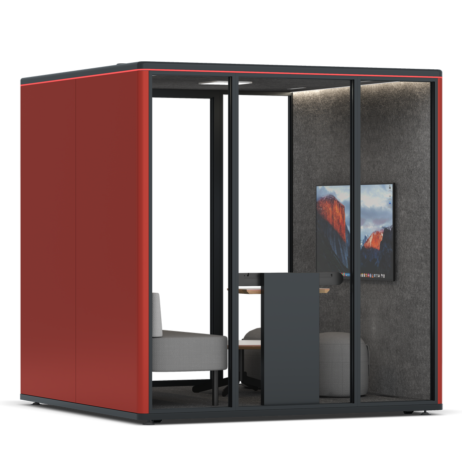 Omni SixLounge / RAL Tomato Red / #615f5d