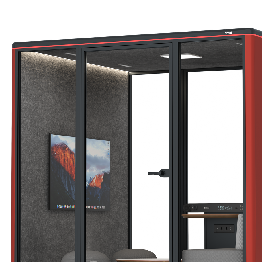 Omni SixLounge / RAL Tomato Red / #615f5d