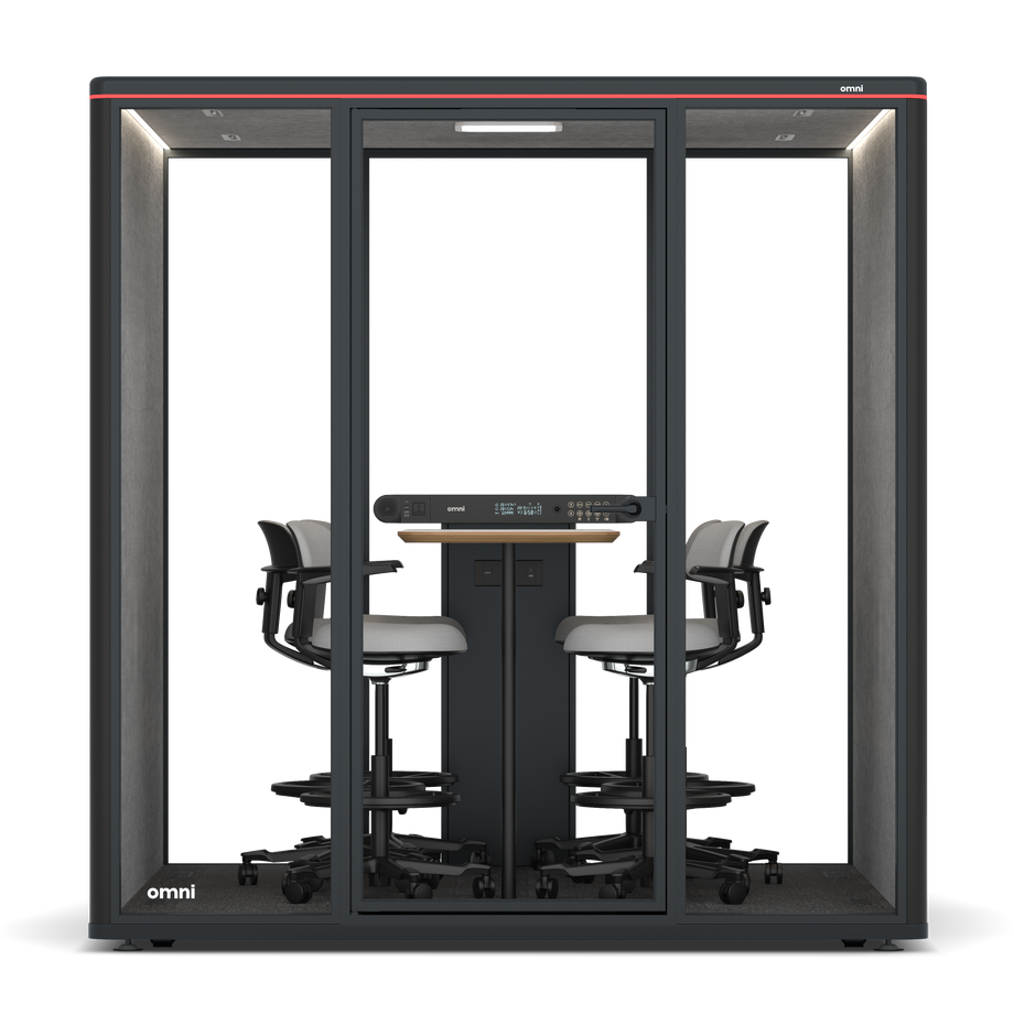 Omni SixCounter Meeting Table / RAL Black / #a49f98