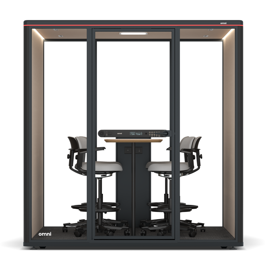 Omni SixCounter Meeting Table / RAL Black / #a18e7e