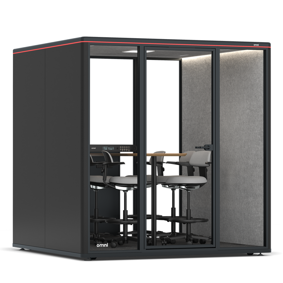 Omni SixCounter Meeting Table / RAL Black / #a49f98