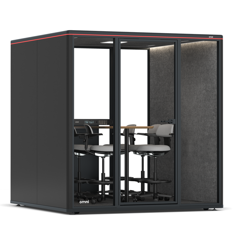 Omni SixCounter Meeting Table / RAL Black / #615f5d