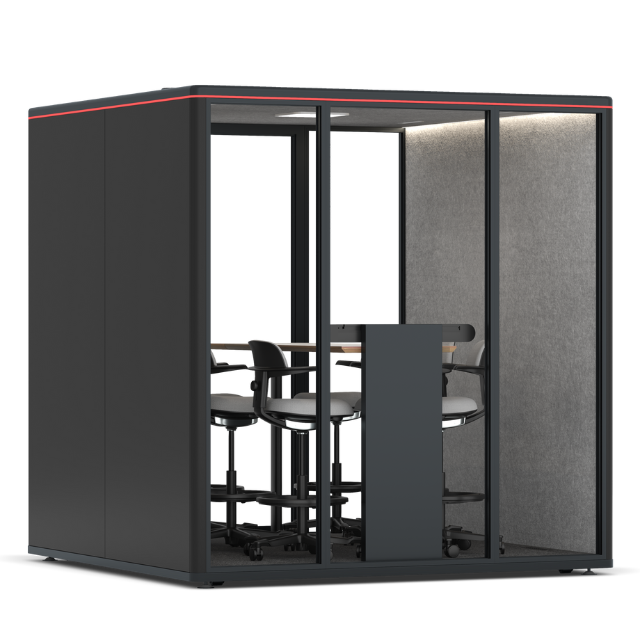 Omni SixCounter Meeting Table / RAL Black / #a49f98